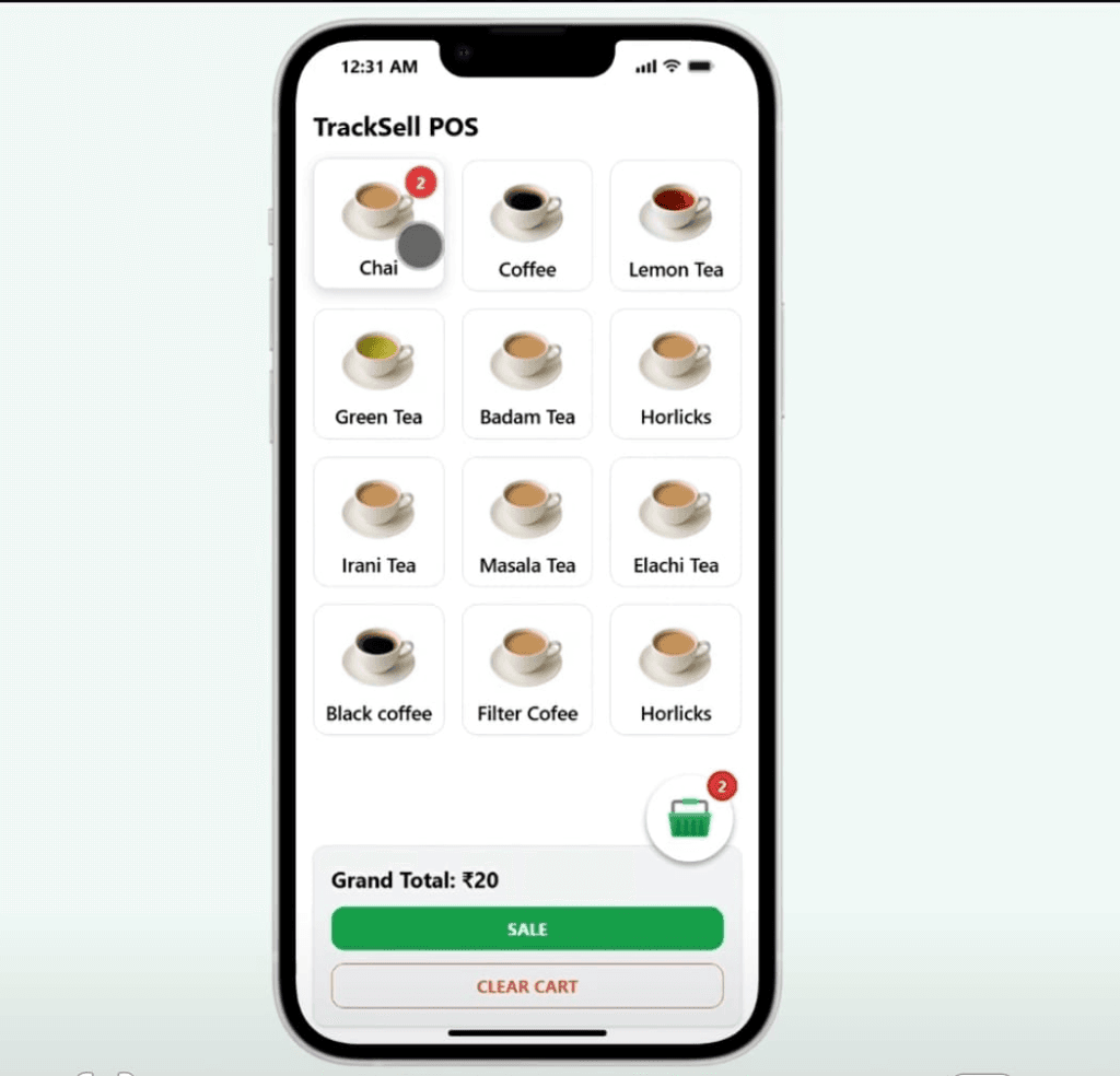 Tea & Bakery POS (TrackSell / Zyeat)